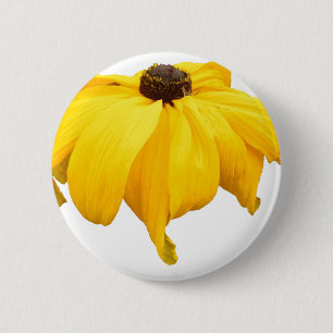 Black Eyed Susan Flower 6 Cm Round Badge