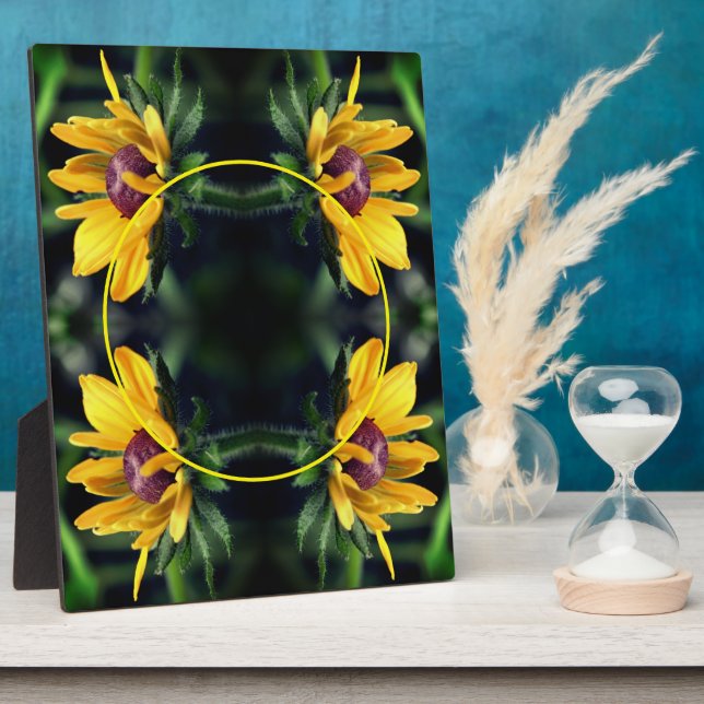 Black Eyed Susan Flower Add Your Own Photo    Plaque (Side)