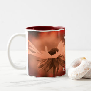 Black Eyed Susan Flower Aged Personalised  Two-Tone Coffee Mug