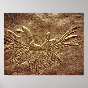 Black Eyed Susan Flower Art Sculpted Effect Poster