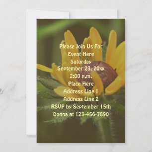 Black Eyed Susan Flower Invitation