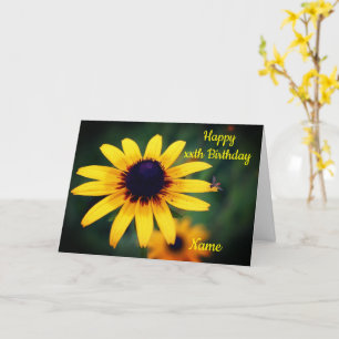 Black Eyed Susan Flower Personalised Birthday  Card