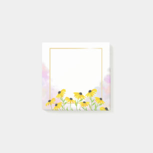 Black eyed Susan Flowers on soft pastel clouds Post-it Notes