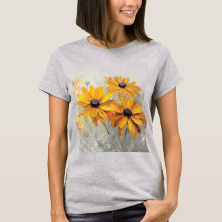 Black-eyed Susan Flowers  Women's Basic T-Shirt
