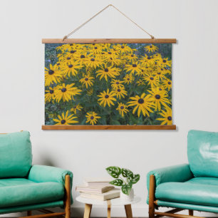 Black Eyed Susan Garden Floral Hanging Tapestry