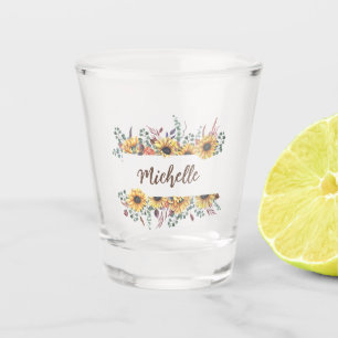 Black Eyed Susan Gardens - Personalised Shot Glass