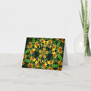 Black Eyed Susan Kaleidoscope Thank You Card