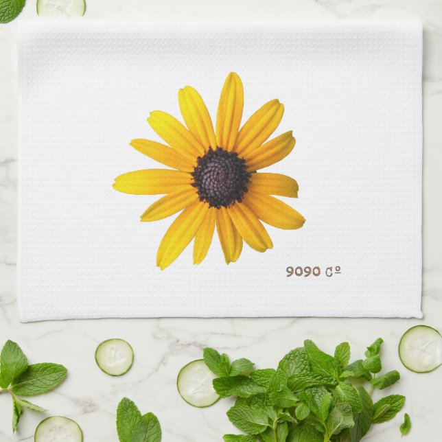 Black-eyed Susan Kitchen Towel (Folded)