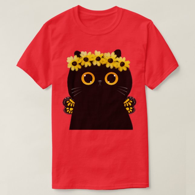 Black Eyed Susan Kitty T-Shirt (Design Front)