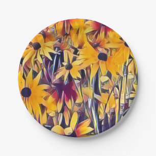 BLACK EYED SUSAN  PAPER PLATE
