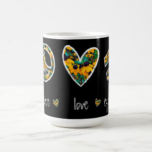 Black-eyed Susan Peace Love Equality Floral Mug