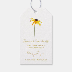 Black Eyed Susan Seed Packet Funeral Gift Tags