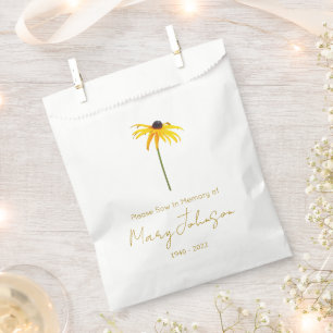 Black eyed susan   Simple Seed packet Funeral  Favour Bag