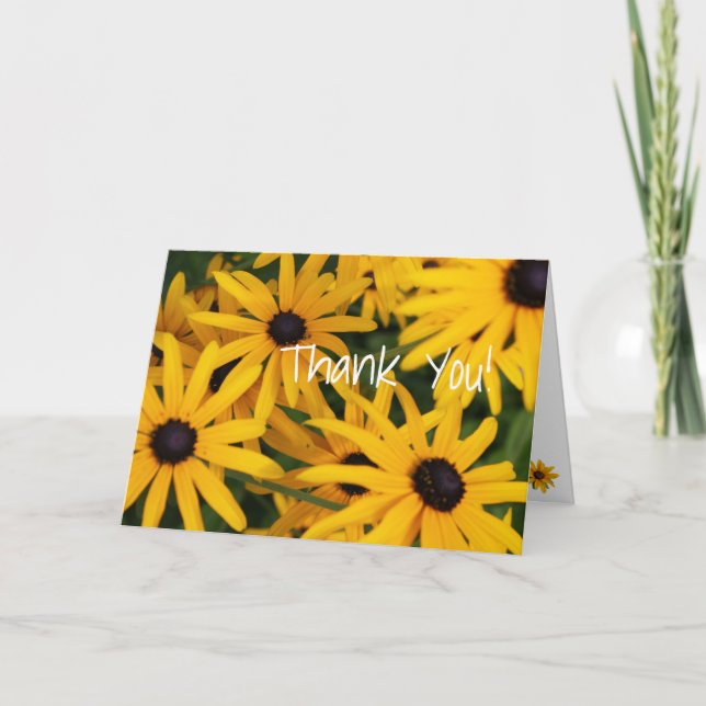 Black Eyed Susan Thank You Holiday Card (Front)