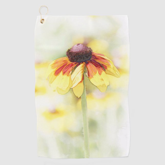 Black Eyed Susan Vignette Golf Towel (Front)