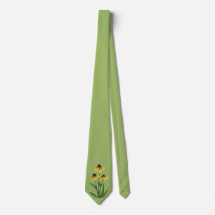 Black Eyed Susan Watercolor Daisy Art cute daisies Tie
