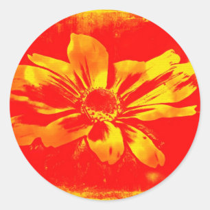 Black-Eyed Susan Wildflower - Digital Art Classic Round Sticker