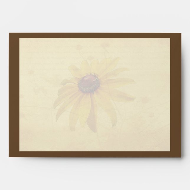 Black-Eyed Susan Wildflower & Quotation Envelopes (Front)