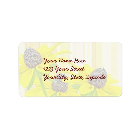Black-Eyed Susan Wildflower Series Address Label