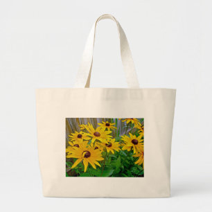 Black-Eyed Susan Wildflowers Large Tote Bag
