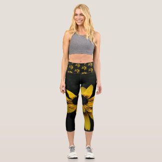 Black-Eyed Susan Yoga Capri Pants