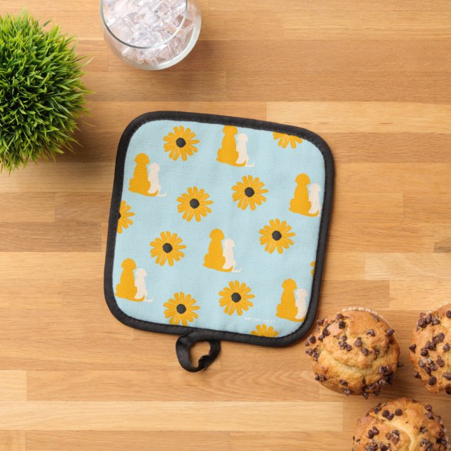 Black Eyed Susans and Goldens Pot Holder (Top Down)