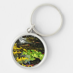 Black-Eyed Susans By Koi Pond Key Ring