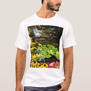 Black-Eyed Susans By Koi Pond T-Shirt