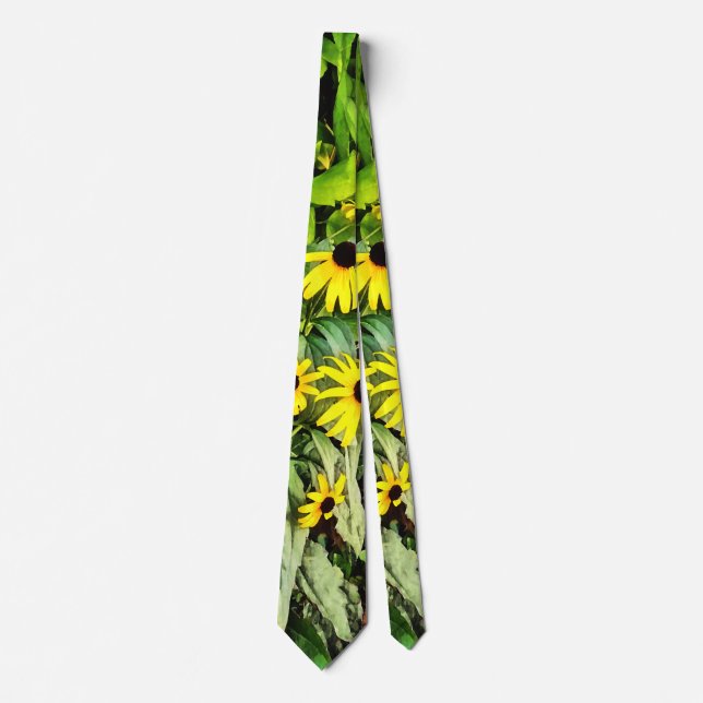 Black Eyed Susans By Stone Wall Tie (Front)