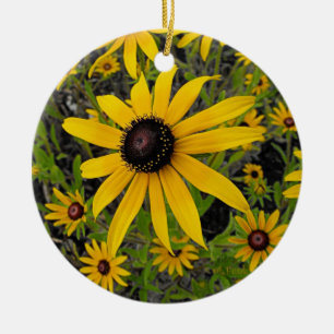 Black Eyed Susans Ceramic Ornament