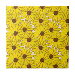 Black Eyed Susan's Ceramic Tile