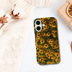 Black eyed Susan's Flowers Black Yellow Floral iPhone 16 Case