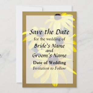Black-Eyed Susans in a Row Save the Date