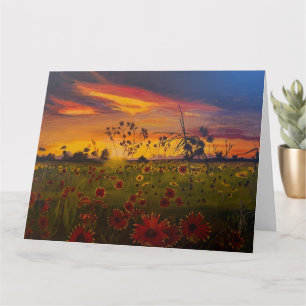 Black Eyed Susans, Original by Gary Poling Card