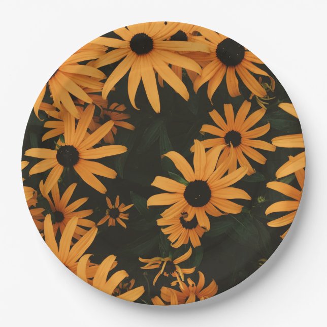 black eyed susans paper plate (Front)