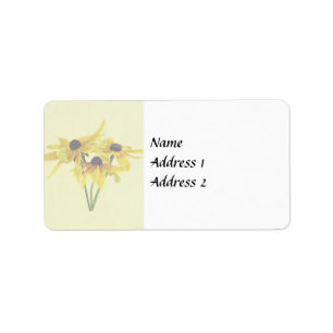 Black Eyed Susans W Curly Petals Wedding Products Label
