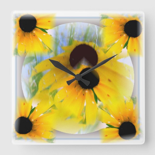 Black Eyed Susans Wall Clock (Front)