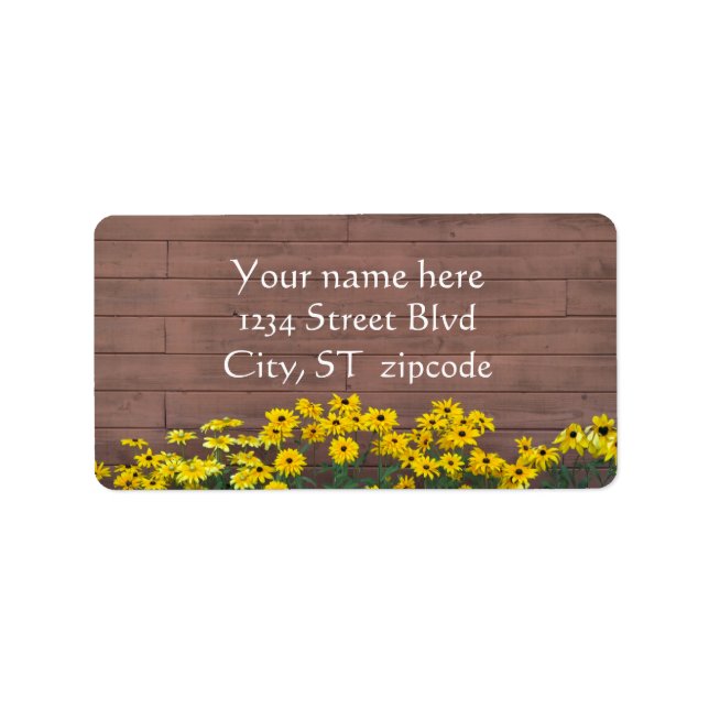 black eyed susie labels (Front)