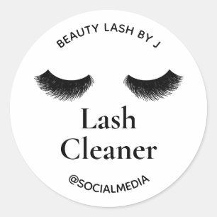 Black Eyelash Extension Cleaner Shampoo Label