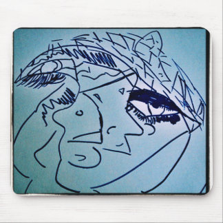 BLACK EYELASH MOUSE PAD