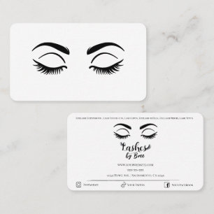 Black Eyelashes Lashes Beauty Lash Business Card