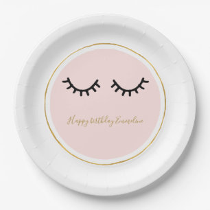 Black Eyelashes Paper Plate