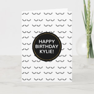 Black Eyelashes Personalised Card