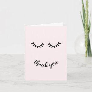 Black Eyelashes Thank You Card