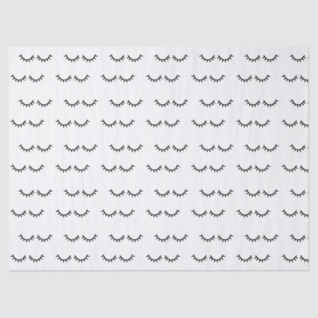 Black Eyelashes Tissue Paper (Front)