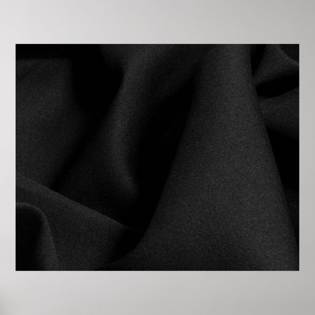 Black fabric material poster (Front)