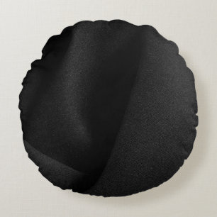 Black fabric material round cushion
