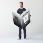 Black Faded Happy Birthday Add Your Photo Jumbo