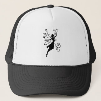 Black fairy trucker hat