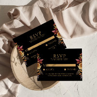 Black Fall Terracotta Floral Boho Chic Wedding 